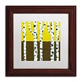 Trademark Fine Art Michelle Calkins Seasonal Birches - Fall 11 x 11 Matted Framed (190836102488)