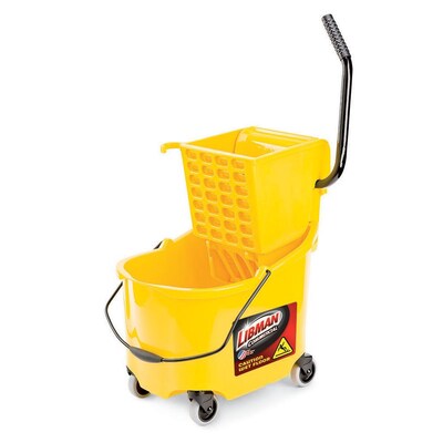 Libman 26 Quart Mop Bucket & Wringer Heavy Duty, Yellow (933)
