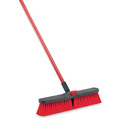 Libman 18” Multi-Surface Push Broom, Steel Handle, 4/Pack (804)