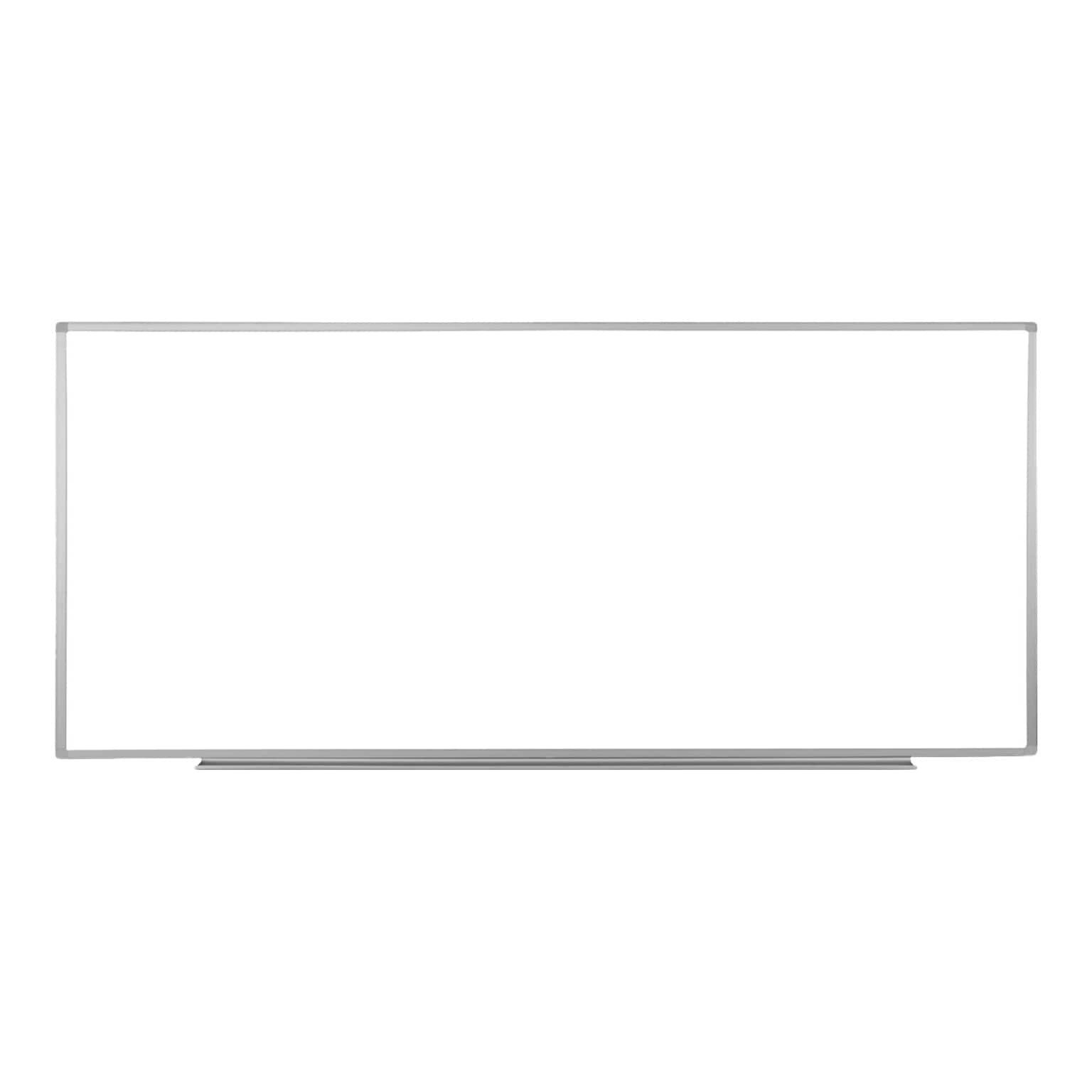 Luxor Steel Dry-Erase Whiteboard, Aluminum Frame, 96 x 40 (WB9640W)