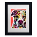 Trademark Fine Art Dean Russo American Bulldog 11 x 14 Matted Framed (190836154692)
