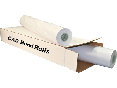 Alliance 20# Wide Format CAD Bond Paper, 24 x 300, Uncoated, 2/Roll (24300)