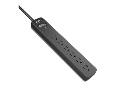 APC Essential SurgeArrest 6-Outlets Surge Protector, 6 Cord (PE66)