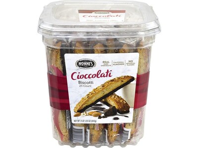 Nonni's Biscotti Cookies, Cioccolati, 1.34 Oz., 25/Pack (209-00322)