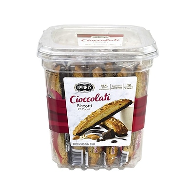 Nonni's Biscotti Cookies, Cioccolati, 1.34 Oz., 25/Pack (209-00322)