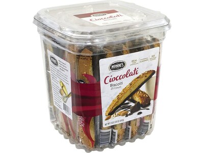 Nonnis Individually Wrapped Cioccolati Biscotti Cookies, 1.25 oz, 25/Pack(Nonnis)