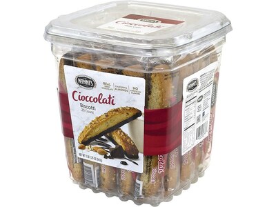 Nonni's Individually Wrapped Cioccolati Biscotti Cookies, 1.25 oz, 25/Pack(Nonnis)