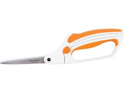 Fiskars Easy Action 10 Stainless Steel Standard Scissors, Sharp Tip, Orange/White (99117097)
