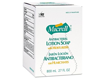 Micrell Antibacterial Hand Soap Refills, Floral, 27 Oz., 6/Carton (9756-06)