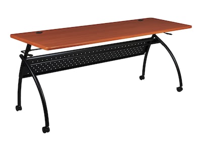 Essentials Chi Flipper Training Room Table, 24D x 72W, Cherry/Black (90100)