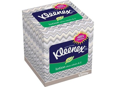 Kleenex Boutique Lotion Facial Tissue, 3-ply, 75 Tissues/Box (49974/54271)
