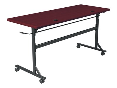 Essentials Economy Flipper Training Room Table, 24D x 72W, Mahogany/Black (90097)