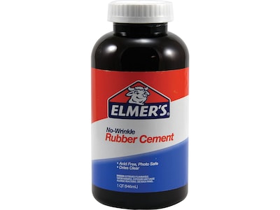 Elmers No-Wrinkle Rubber Cement, 32 oz. (00233)