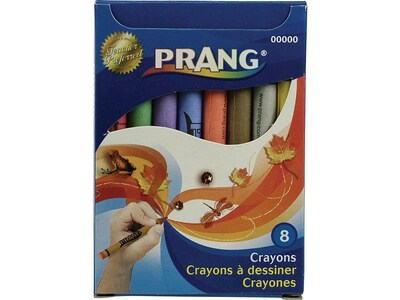 Prang Standard Crayons, Assorted Color, 8/Box (00000)