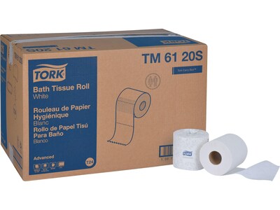 Tork Advanced 2-Ply Standard Toilet Paper, White, 500 Sheets/Roll, 96 Rolls/Carton (TM6120S)