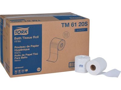 Tork Advanced 2-Ply Standard Toilet Paper, White, 500 Sheets/Roll, 96 Rolls/Carton (TM6120S)