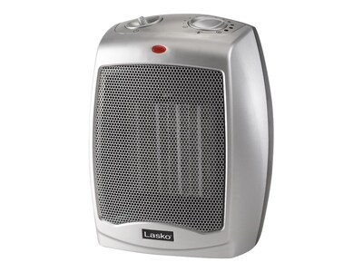 Lasko 1500-Watt Ceramic Portable Space Heater, Silver (754200)