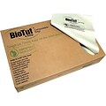 BioTuf Compostable 55-60 Gallon Trash Bags, 38x58, 0.9 Mil, White, 20 Bags/Roll, 5 Rolls (Y7658TE R0