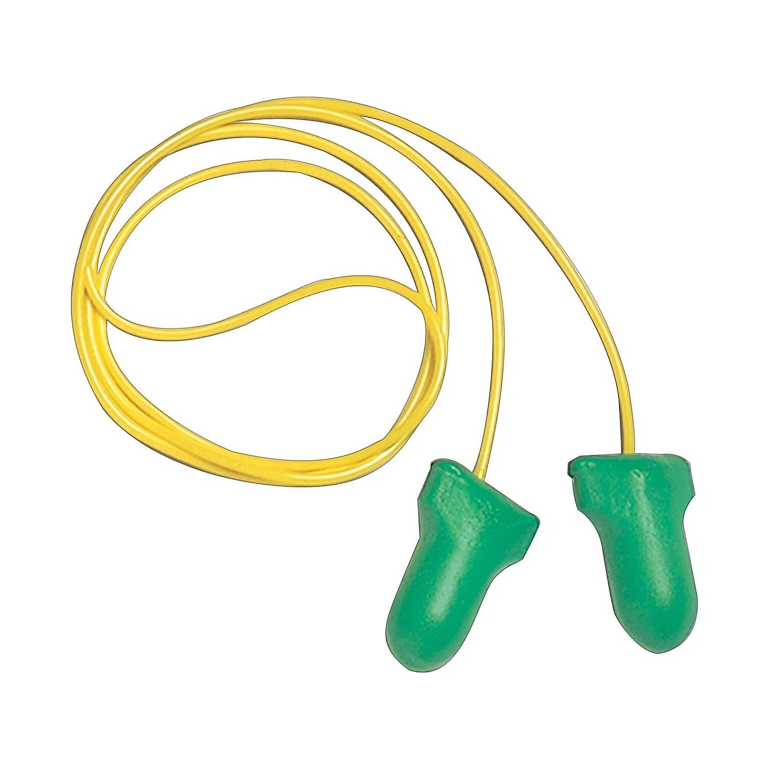 Howard Leight Max Lite Corded Earplugs, 30 dB, Green/Yellow, 100/Box (LPF-30)