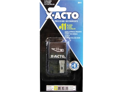 X-ACTO #11 Blade Dispenser, Black, 15/Pack (X411)