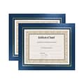 NuDell Vinyl/Cardboard Certificate Frames, Leatherette 2/Pack (21201)