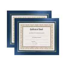 NuDell Vinyl/Cardboard Certificate Frames, Leatherette 2/Pack (21201)