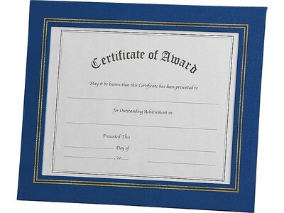 NuDell Vinyl/Cardboard Certificate Frames, Leatherette 2/Pack (21201)