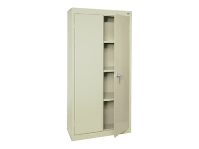 Sandusky Value Line 72 Welded Steel Storage Cabinet with 4 Shelves, Putty (VF31301572-07)
