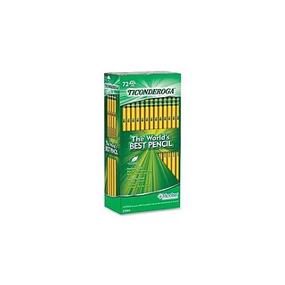 Ticonderoga The Worlds Best Pencil Wooden Pencils, No. 2 Soft Lead, 72/Pack (33904)