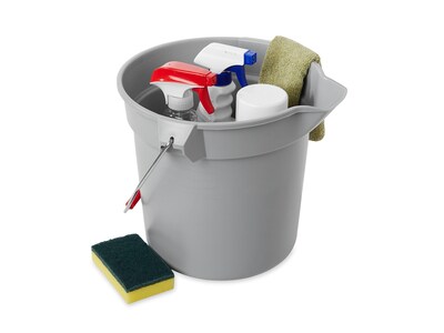 Rubbermaid Brute Bucket, 10 Qt., Gray (FG296300GRAY)