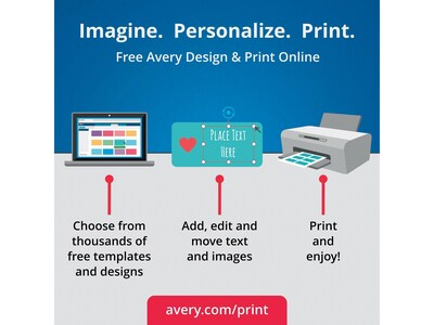 Avery Magnetic Business Cards, 2" x 3 1/2", Matte White, 30 Per Pack (8374)