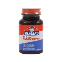 Elmers No-Wrinkle Rubber Cement, 4 oz. (E904)