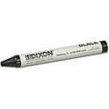 Dixon American Classic Professional Crayons, Black, Dozen (05005)