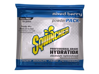 Sqwincher Powder Pack Assorted Flavors Powdered Sports Drink, 23.83 oz., 32 Packet/Carton (016044-AS)