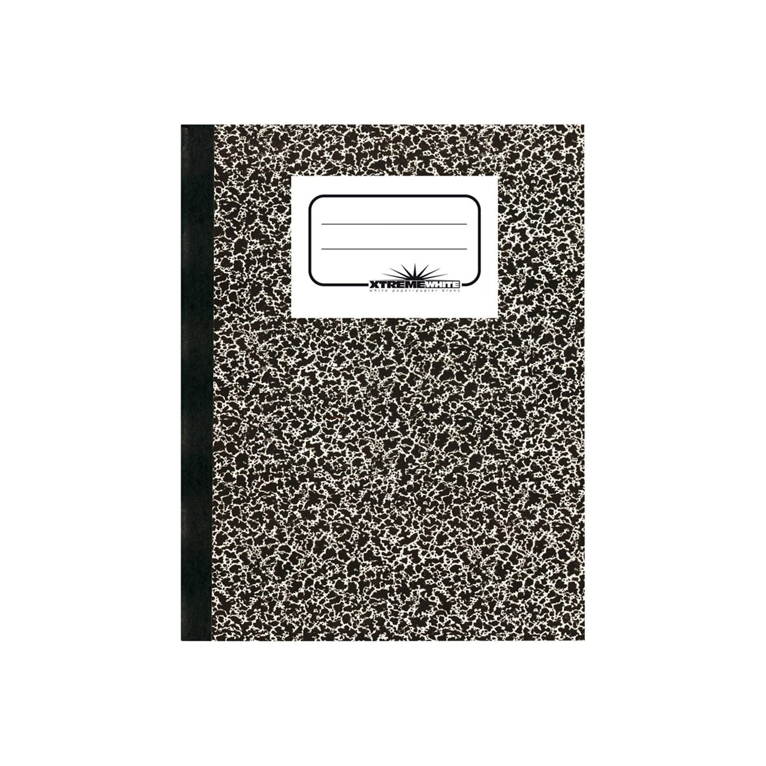 National Brand 1-Subject Composition Notebooks, 7.87 x 10, College Ruled, 80 Sheets, Black (43461)
