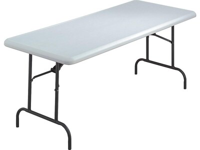 ICEBERG IndestrucTable TOO 600S Folding Table, 72 x 30, Platinum (65323)