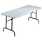 ICEBERG IndestrucTable TOO 600S Folding Table, 72 x 30, Platinum (65323)