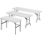 ICEBERG IndestrucTable TOO 600S Folding Table, 72" x 30", Platinum (65323)
