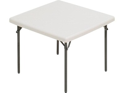 ICEBERG IndestrucTable TOO Folding Table, 37 x 37, Platinum (65273)