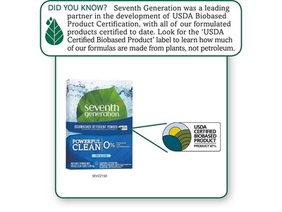 Seventh Generation Dishwasher Detergent Powder, 12/Carton (SEV-22150CT)