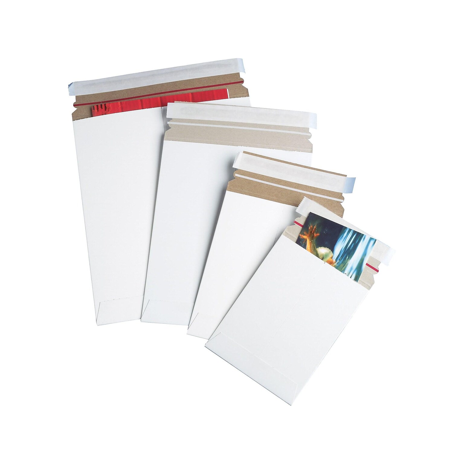 Stayflats Plus® Self-Seal Mailers, 9 x 11-1/2, White, 25/Case