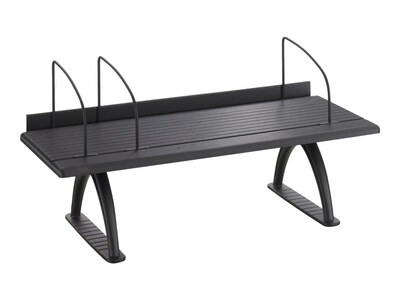 Safco Melamine Desk Riserwith Compartment Storage, Black (3602BL)