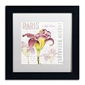 Trademark Fine Art Jennifer Redstreake Paris Botanique Lily Burgundy 11 x 11 Matted Framed (886511944039)