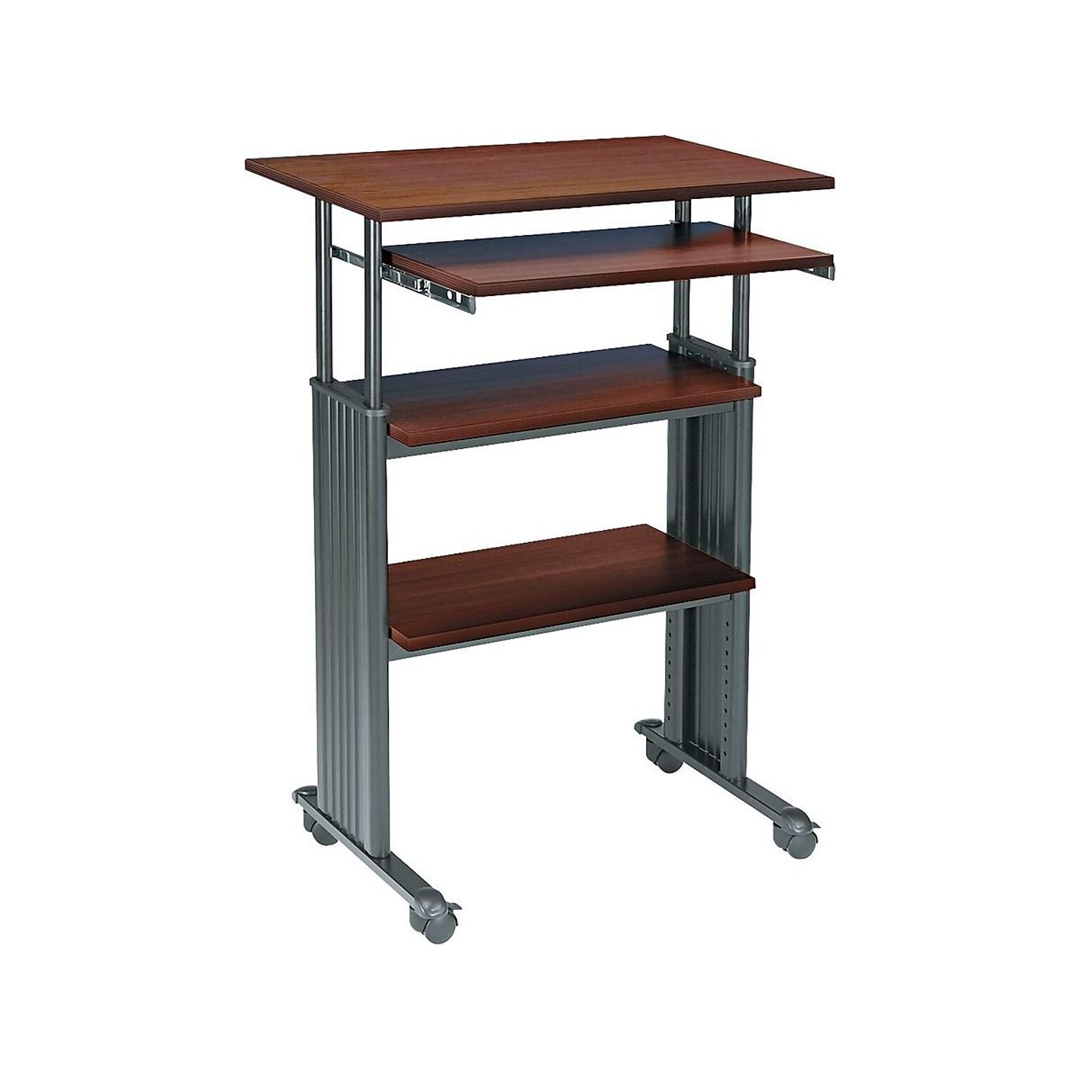 Safco Muv Stand-up Adjustable Height Desk, Cherry/Black (SAF1929CY)
