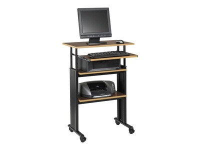 Safco Muv Stand-up Adjustable Height Desk, Cherry/Black (SAF1929CY)