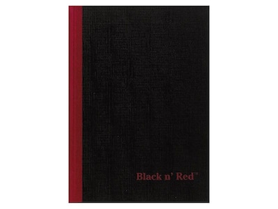 ACCO Black n Red 1-Subject Professional Notebooks, 5.8 x 8.3, Wide Ruled, 96 Sheets, Black (JDK-E