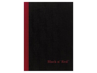 Oxford Black n Red Professional Notebook, 5.8 x 8.3, 96 Sheets, Black (E66857)