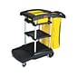 Rubbermaid Commercial Janitorial 3-Shelf Cleaning Cart (FG9T7200BLA)