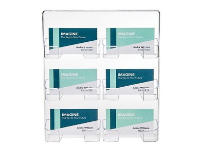 Deflect-O Wall Mounted Card Holders, Clear (70601)