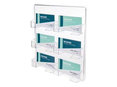 Deflect-O Wall Mounted Card Holders, Clear (70601)